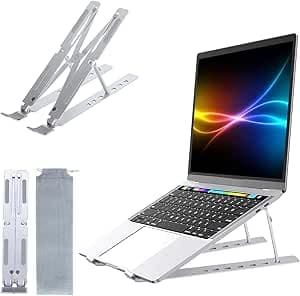 حامل لاب توب ألومنيوم محمول قابل للتعديل والطي